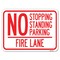 Signmission No Stopping Standing Parking-Fire Lane Heavy-Gauge Alum Rust Proof Parking, 18" x 24", A-1824-23571 A-1824-23571 - alternate 1